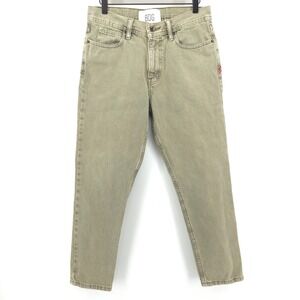 BDG Urban Outfitters Mens Jeans Dad Slim Tapered 30x30‎ Olive Green Denim